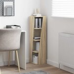 vidaXL Meuble d'angle Blanc 27 5x27x102cm Bois d'ingénierie