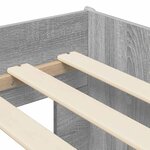 vidaXL Lit haut pour enfants avec bureau Sonoma gris 98 5 x 200 cm
