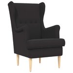 vidaXL Fauteuil Noir Bouclé
