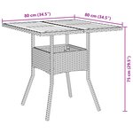 vidaXL Ensemble de Salle à Manger de Jardin 5 Pièces avec Coussins Noir Poly Rattan