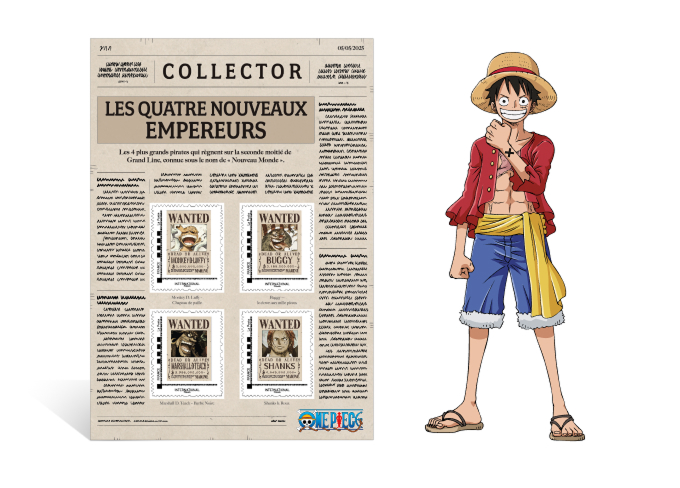 Collector de 4 timbres One Piece