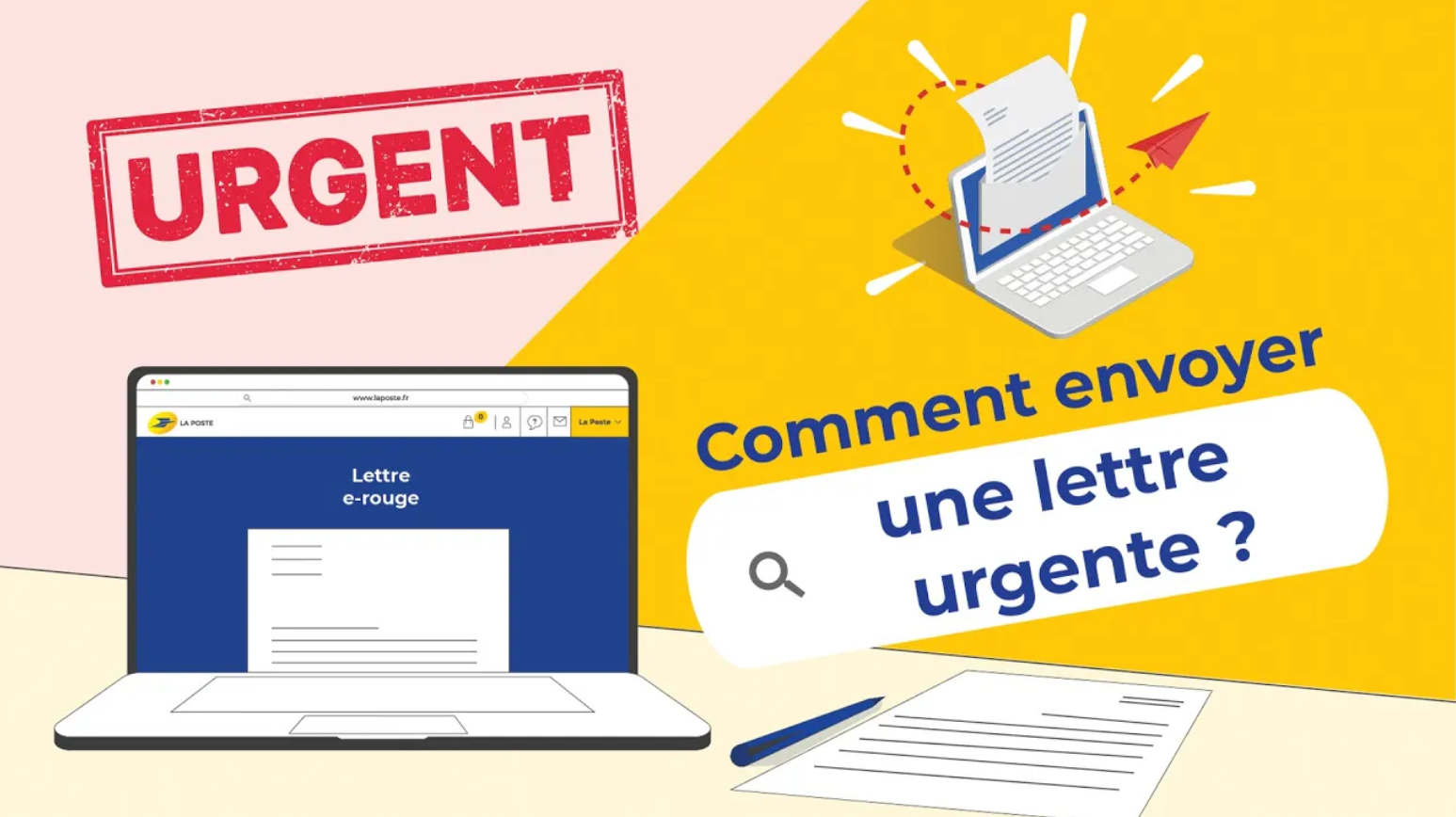 Comment envoyer un courrier urgent avec la e-lettre rouge sur laposte.fr ?