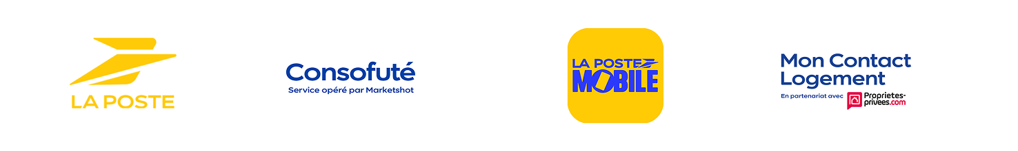 Les logos de La Poste et ses partenaires