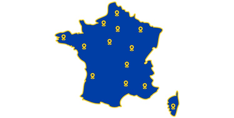 Carte de la France