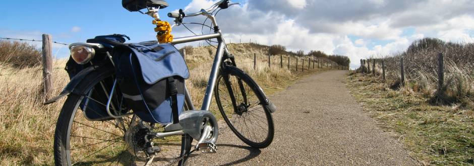 vélo équipé d’une sacoche