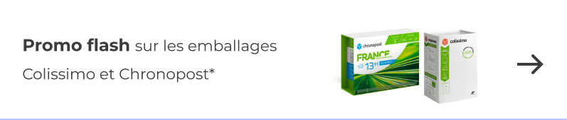 Promotion profitez de -30% à l’achat simultané de 2 PAE identiques Colissimo ou Chronopost dans la sélection proposée, j'en profite pour passer commande