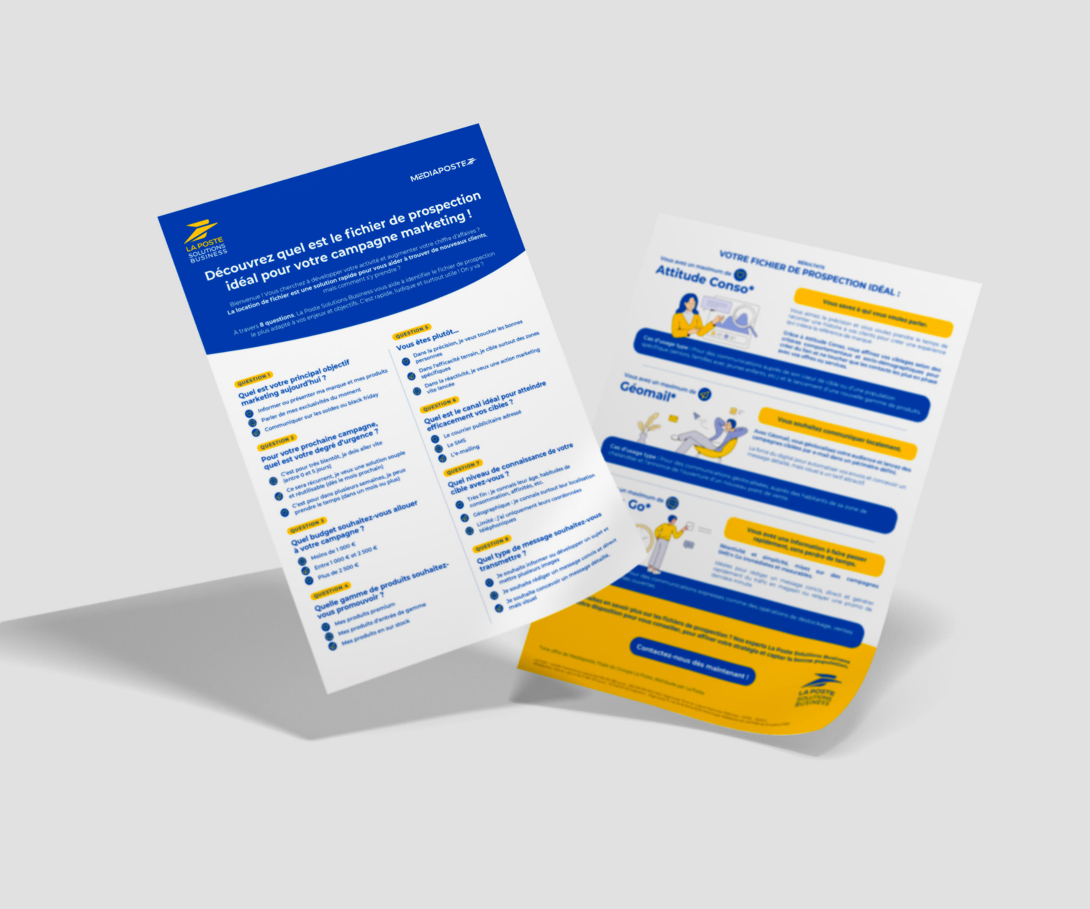 Echantillon de l'infographie quiz de prospection